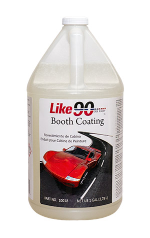 Washable coating for spray booth walls, doors, lights and windows.